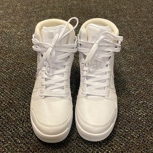 White Levi High Top Sneakers